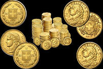 Swiss Franc gold coins1